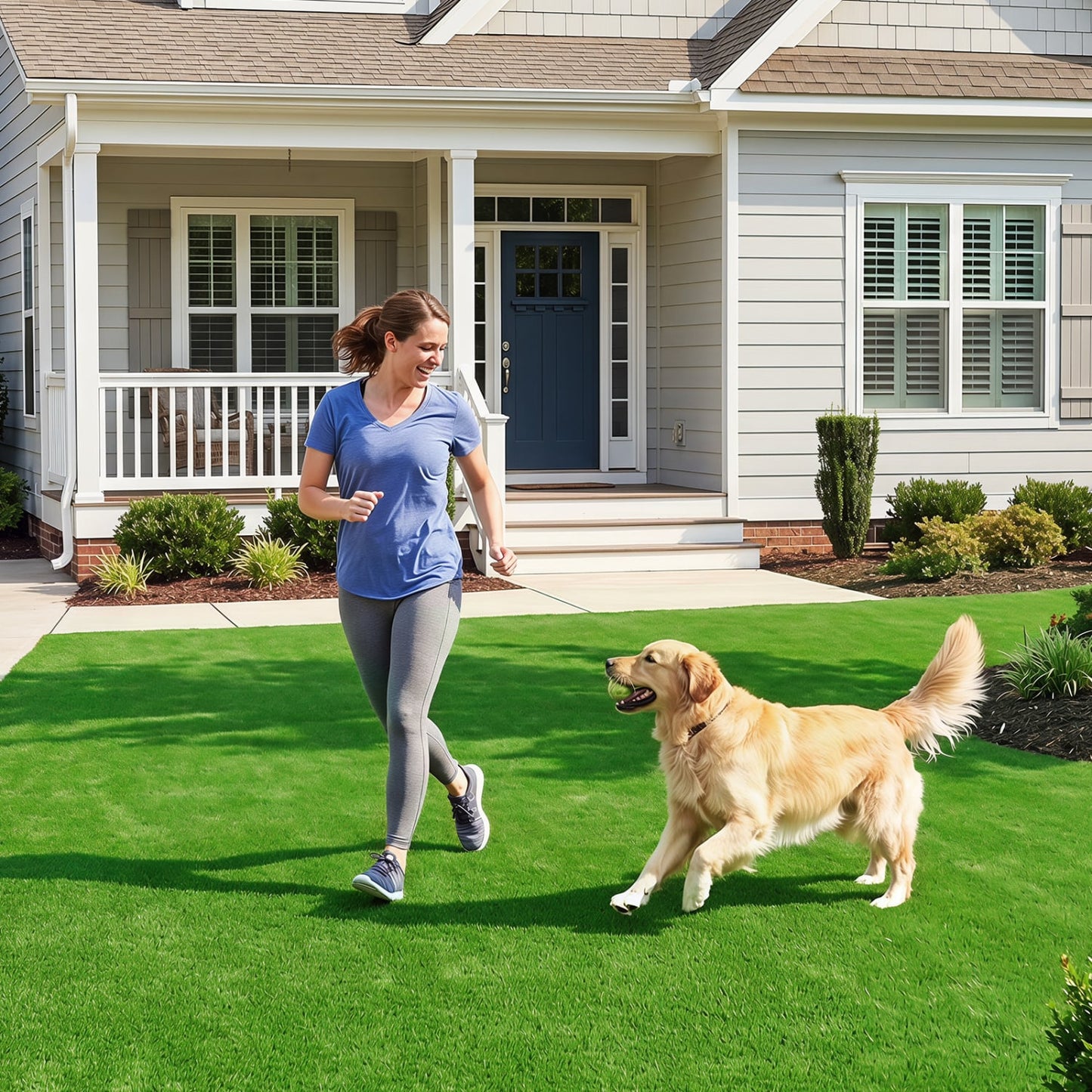 Artificial Turf Rug with Low 0.3 inch Pile Height-M
