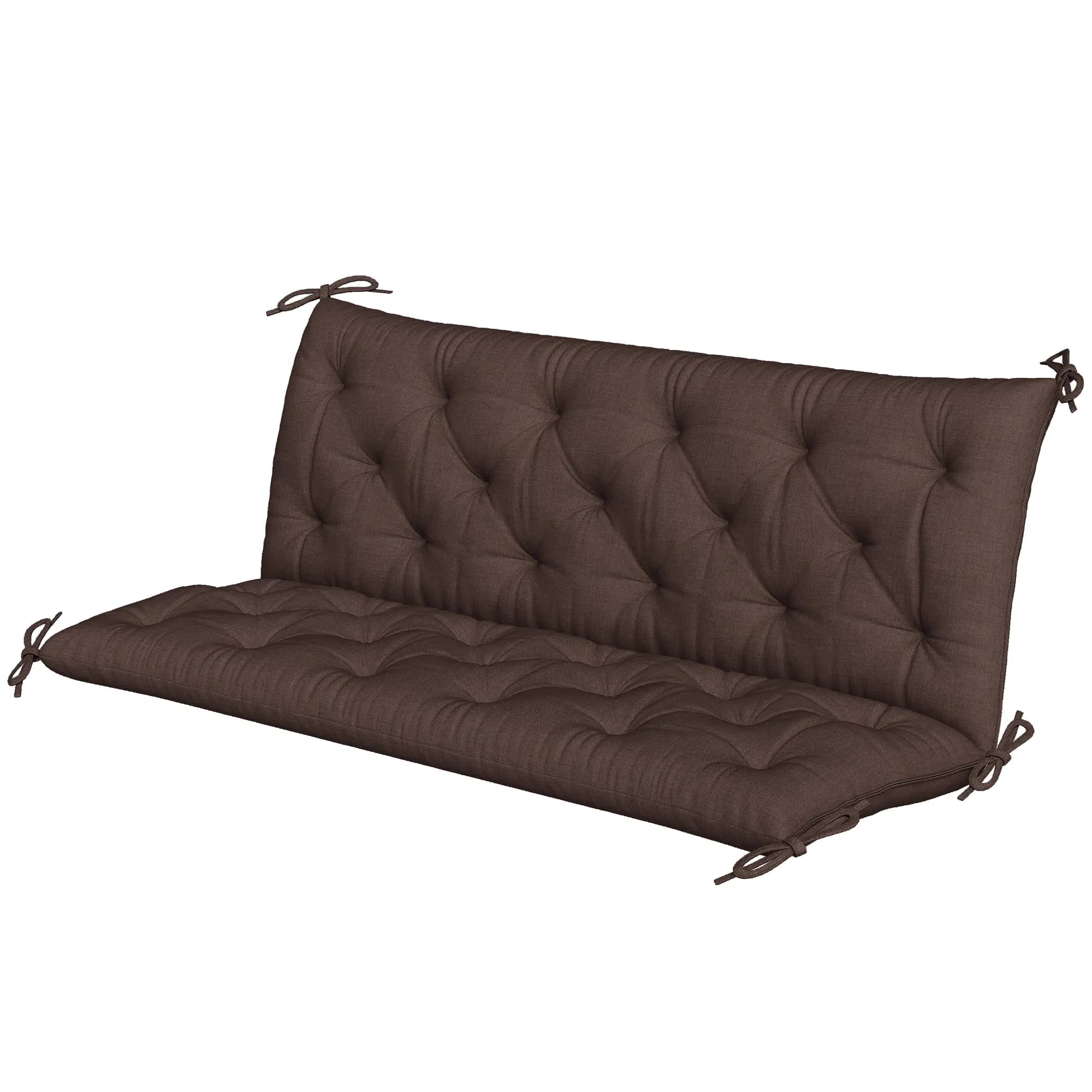 3-Seater Outdoor Bench Swing Chair Replacement Cushions, Patio Garden Patio Chair Cushions Coffee at Gallery Canada