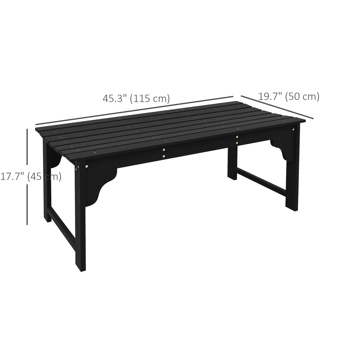 Wooden Garden Bench, Patio Double Park Bench, Black Outdoor Benches at Gallery Canada