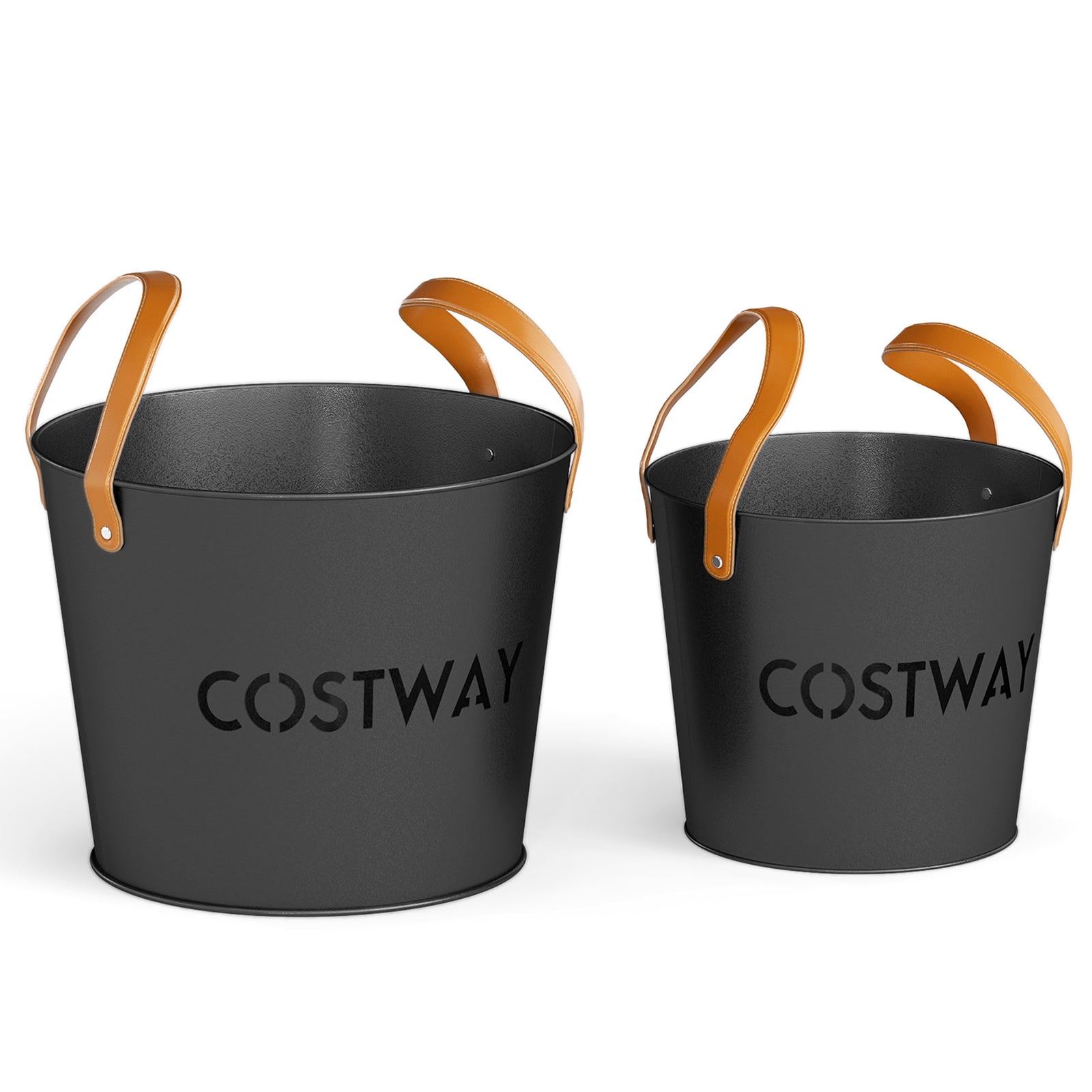 Ash Bucket Set of 2 Metal Coal Ash Can Set with 11.5 Gal and 8.5 Gal Bucket for Fireplace Fire Pits Fireplace Tools at Gallery Canada