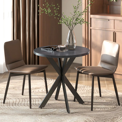 29" Round Dining Table, Steel Legs, Black Bar Tables & Dining Tables at Gallery Canada