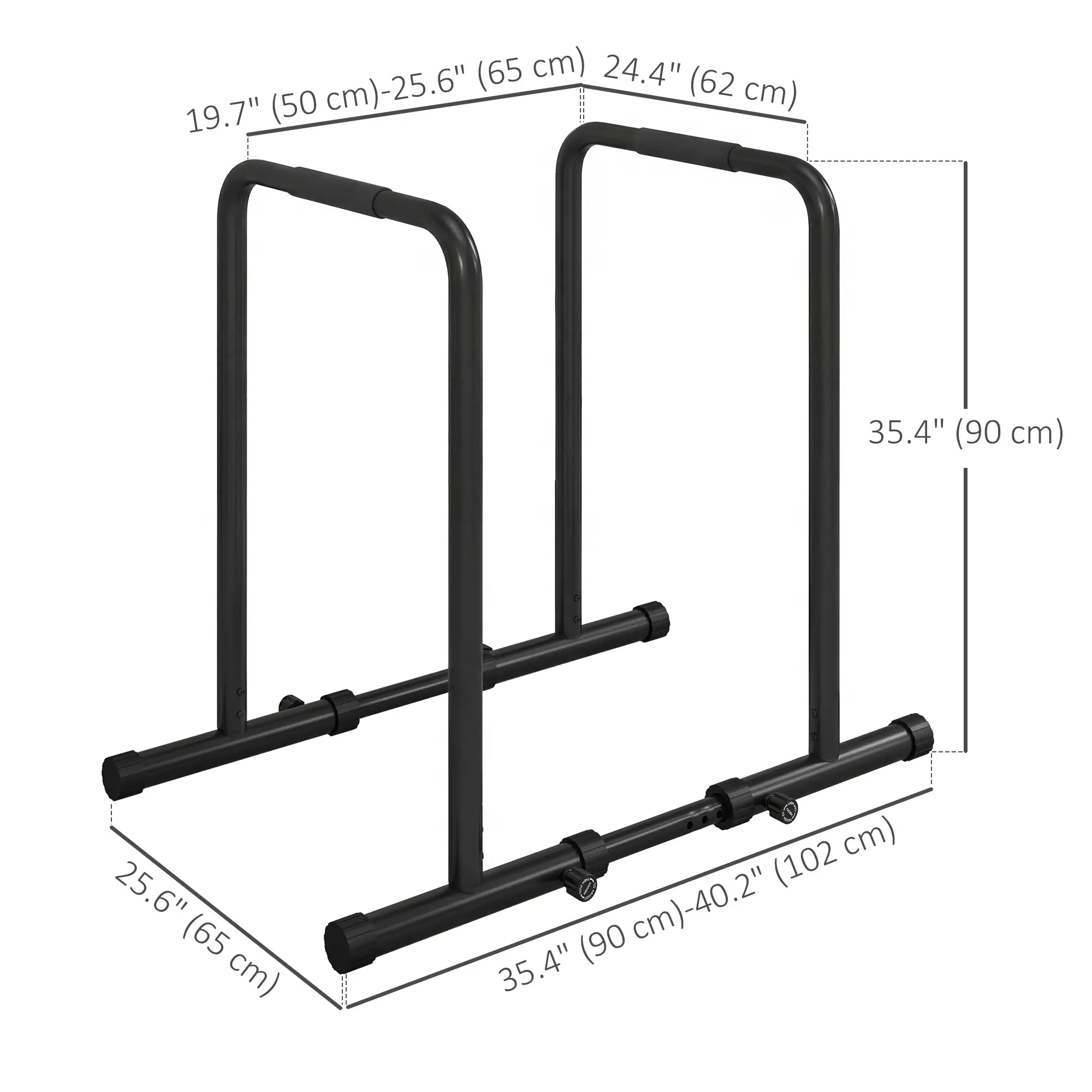 Adjustable Dip Station, Push Up Bars, 6 Width, 2 Height Levels More-Strength Training Equipment at Gallery Canada