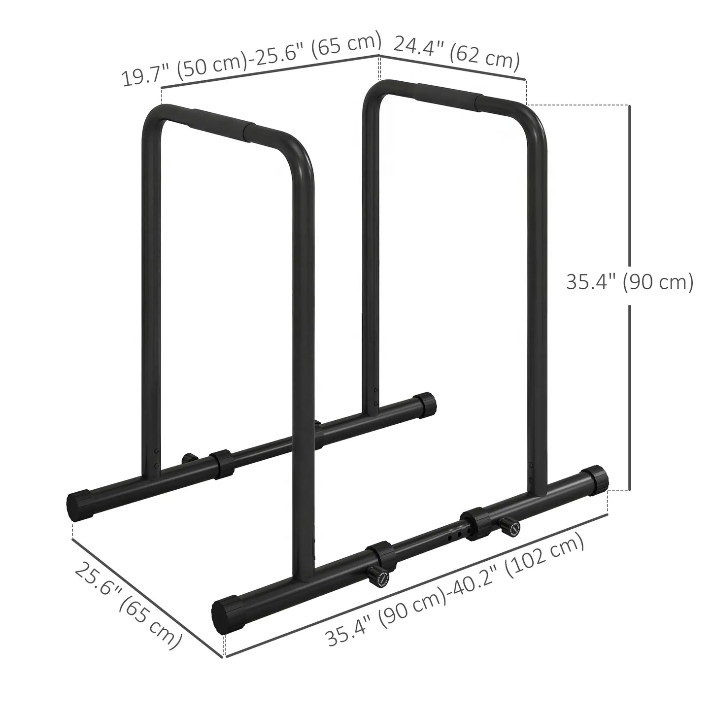 Adjustable Dip Station, Push Up Bars, 6 Width, 2 Height Levels More-Strength Training Equipment at Gallery Canada