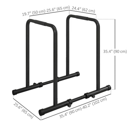 Adjustable Dip Station, Push Up Bars, 6 Width, 2 Height Levels More-Strength Training Equipment at Gallery Canada