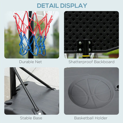 Basketball Hoop and Stand, 5.2-6.9ft Height Adjustable, Black Basketball at Gallery Canada