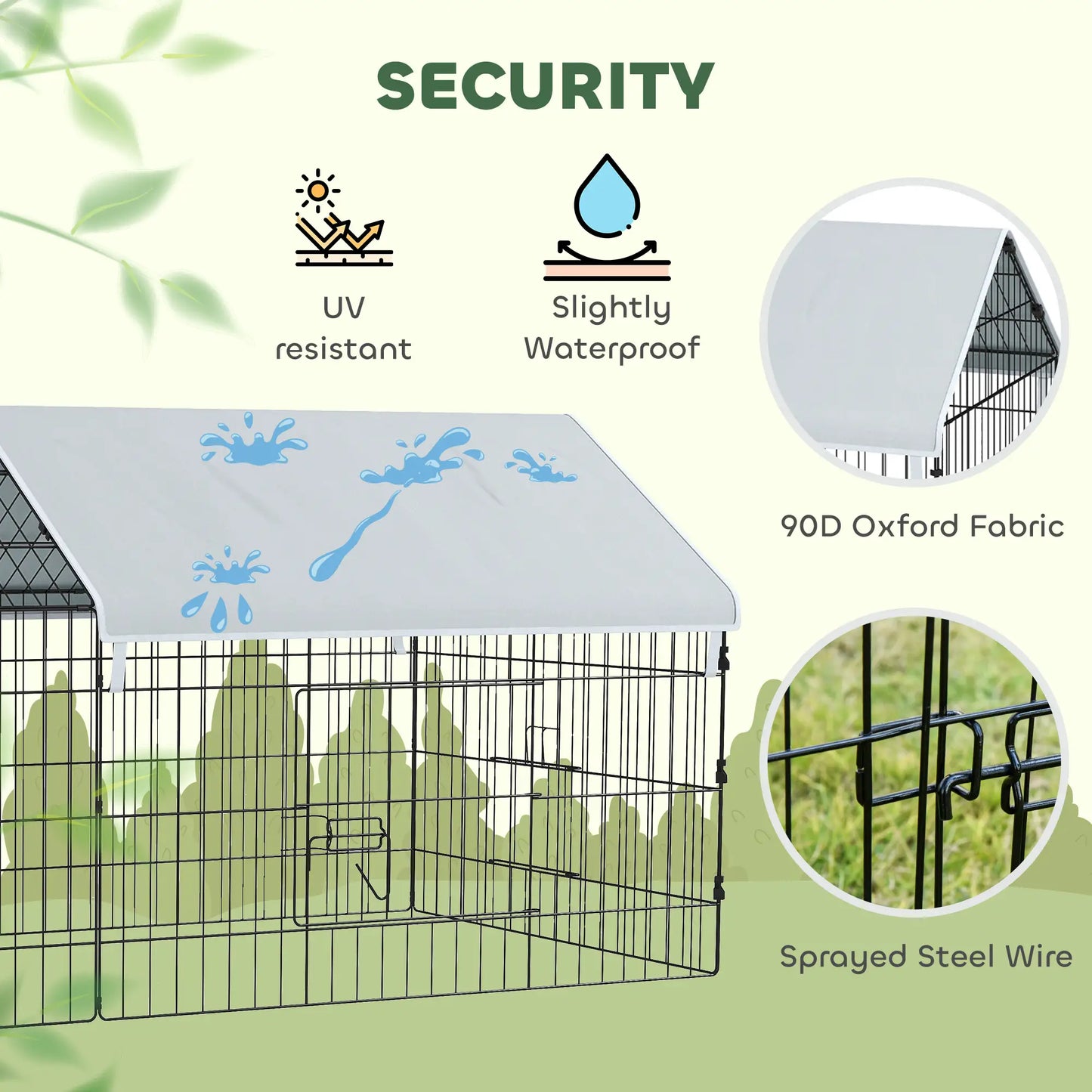 73" Small Animal Cage With Roof, Indoor Outdoor Use, Silver Chicken Coops at Gallery Canada