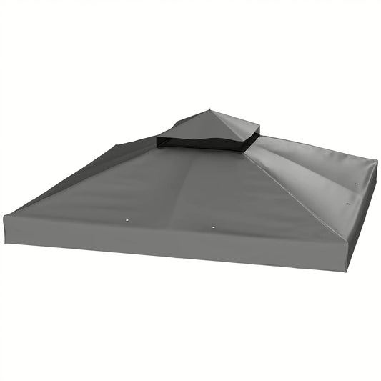 10' x 10' Gazebo Canopy Replacement Cover, UPF30+, Top Cover Only, Dark Grey Gazebo Canopy Replacement Dark Grey at Gallery Canada