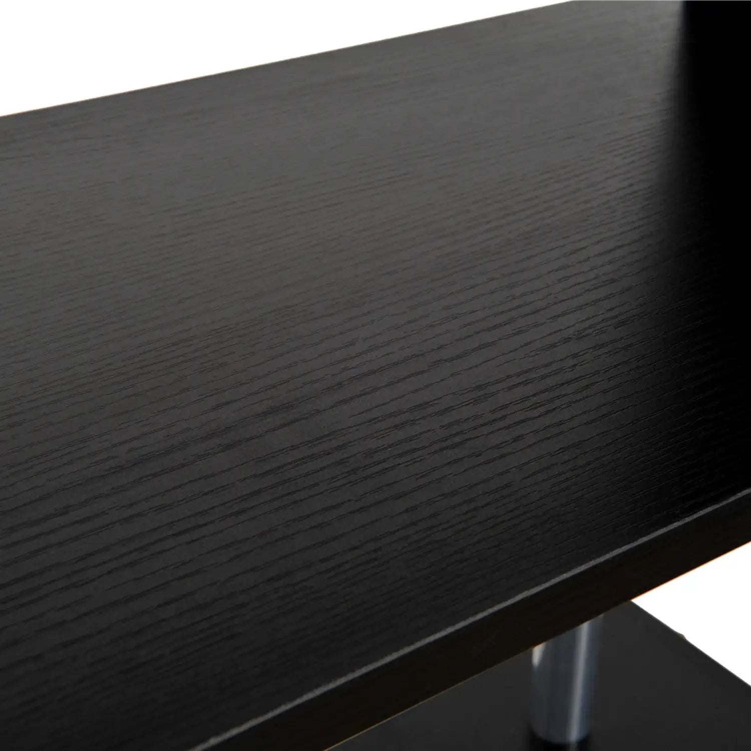 5-Tier Geometric Wooden Bookcase, S-Shaped Storage, Black Display Bookshelves at Gallery Canada