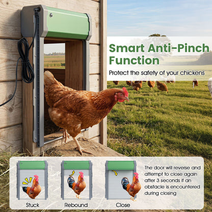 Automatic Chicken Coop Door w/ Remote & Light Sensor