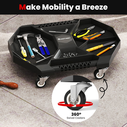 Automotive Rolling Tool Creeper with 4 Swivel Casters and 30 lbs Weight Capacity-BK, Black Garages at Gallery Canada