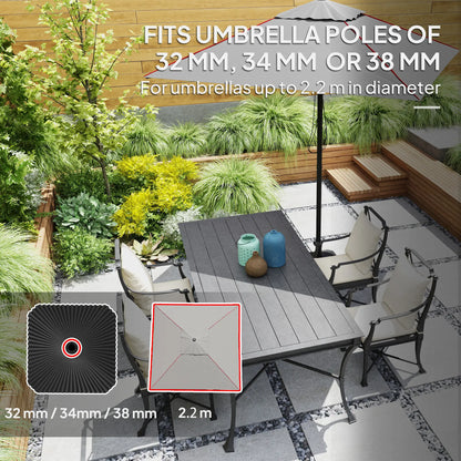 Heavy Duty Outdoor Umbrella Base Stand, 17.7" L x 17.7" W x 11.8" H, Black Umbrella Bases at Gallery Canada