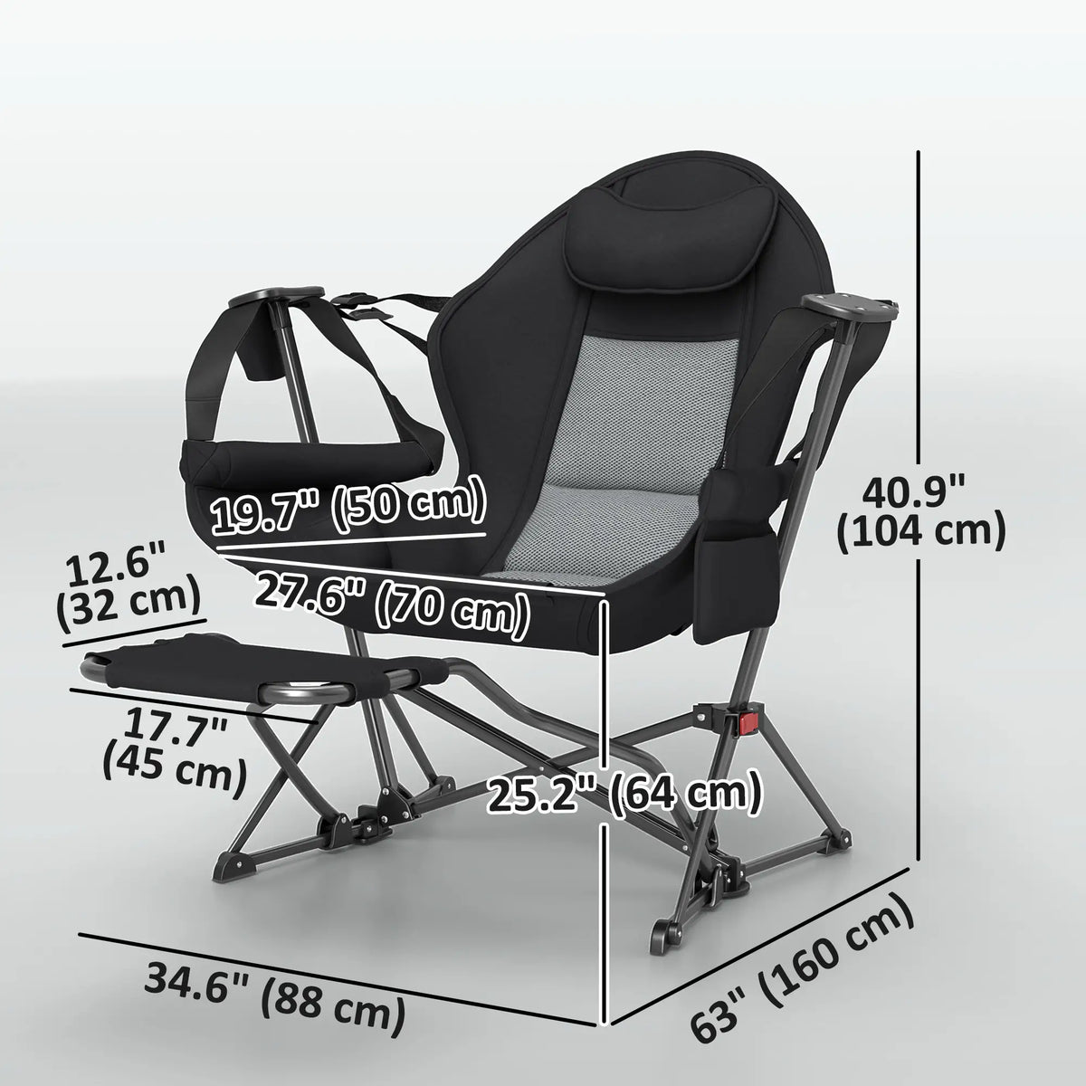 Hammock Camping Chair Set of 2, Adjustable Back, Cup Holder, Padded Seat Picnic Tables & Camping Chairs at Gallery Canada
