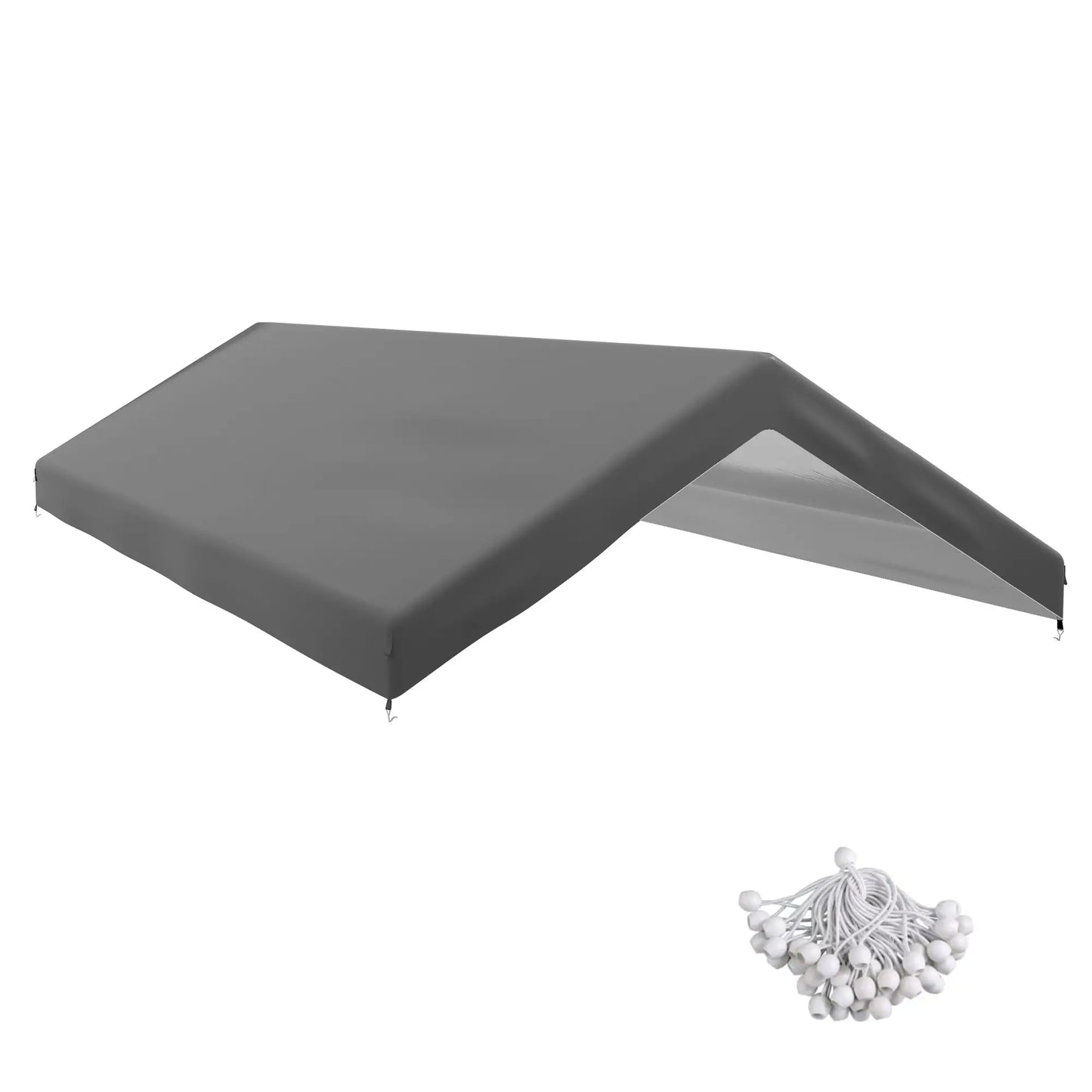 10 x 20ft Carport Canopy, UV Resistant, Dark Grey Gazebo Canopy Replacement Dark Grey at Gallery Canada