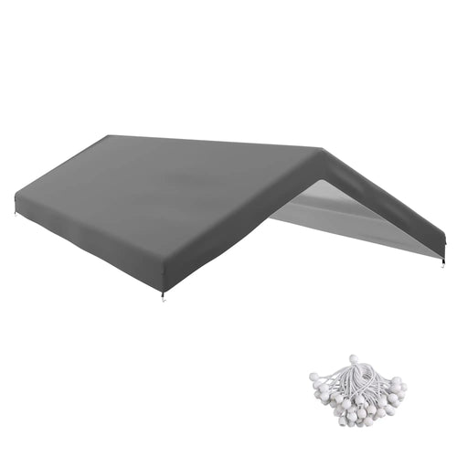 10 x 20ft Carport Canopy, UV Resistant, Dark Grey