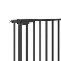 30-32In Baby Pet Gate 36In H Auto-Close Two-Way, Black