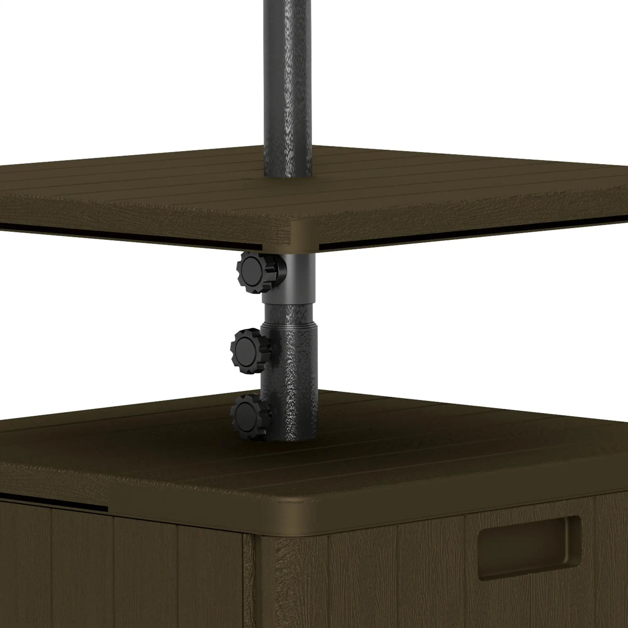 Heavy Duty Umbrella Base With Wheels, Table Tray, Brown Umbrella Bases at Gallery Canada