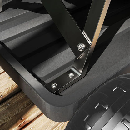 Rolling Garden Stool With Tool Tray, 19.7" x 19.3" x 12.6", Black Garden Accessories at Gallery Canada