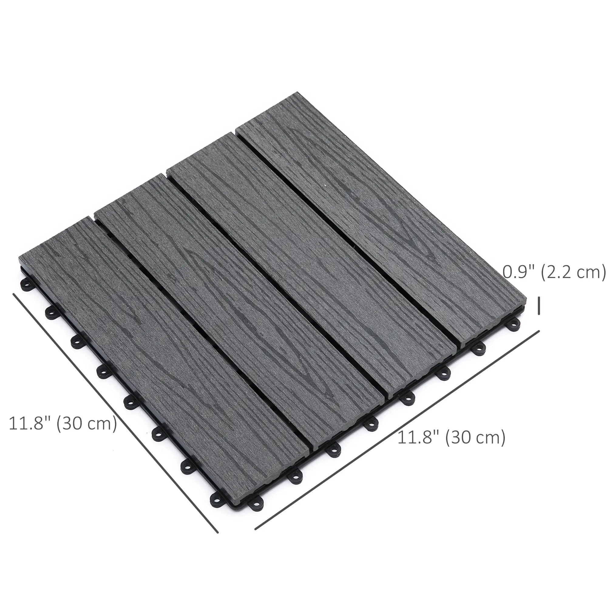 Interlocking Deck Tiles, 11 Pack 12