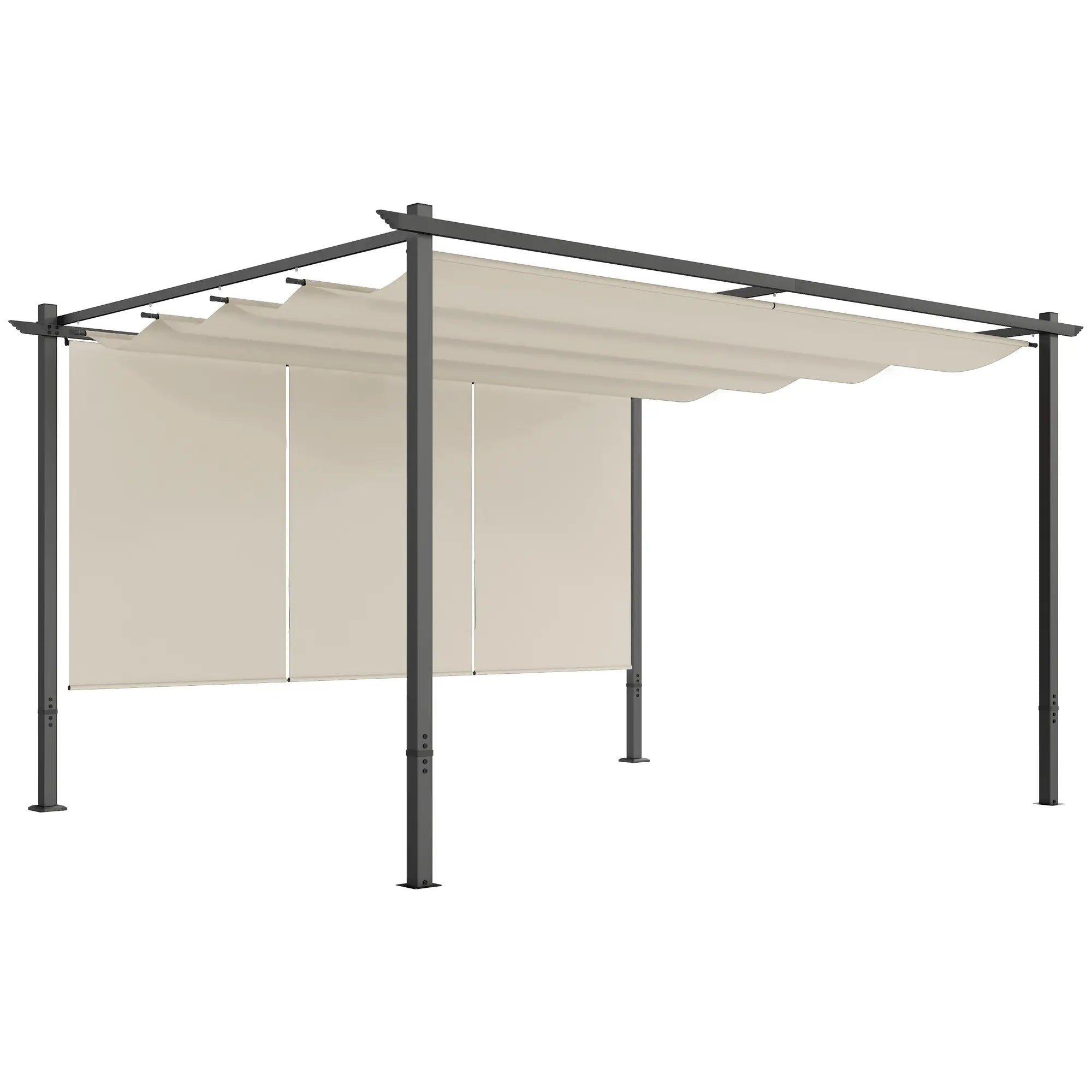 10' x 12' Retractable Pergola Canopy, Wall Mounted or Free Standing, UPF30+ Pergolas at Gallery Canada
