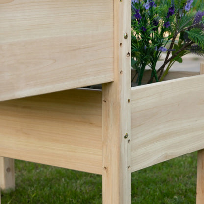 34x34x28 2-Tier Raised Garden Bed, Wooden Planter Box for Vegetables, Herbs, Flowers Elevated Garden Beds at Gallery Canada