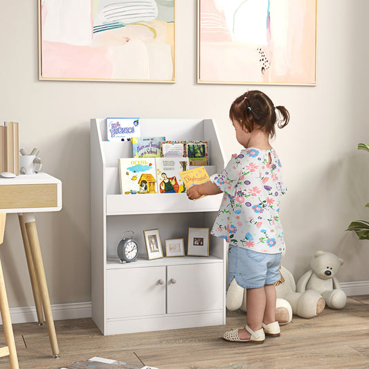 Toy Storage Organizer Shelf, Kids Bookshelf for Bedroom, Playroom, Nursery, White - Gallery Canada