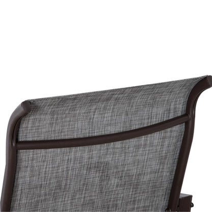 Outdoor Glider Chair, Steel Frame, Mesh Fabric, Garden, Grey Outdoor Gliders at Gallery Canada