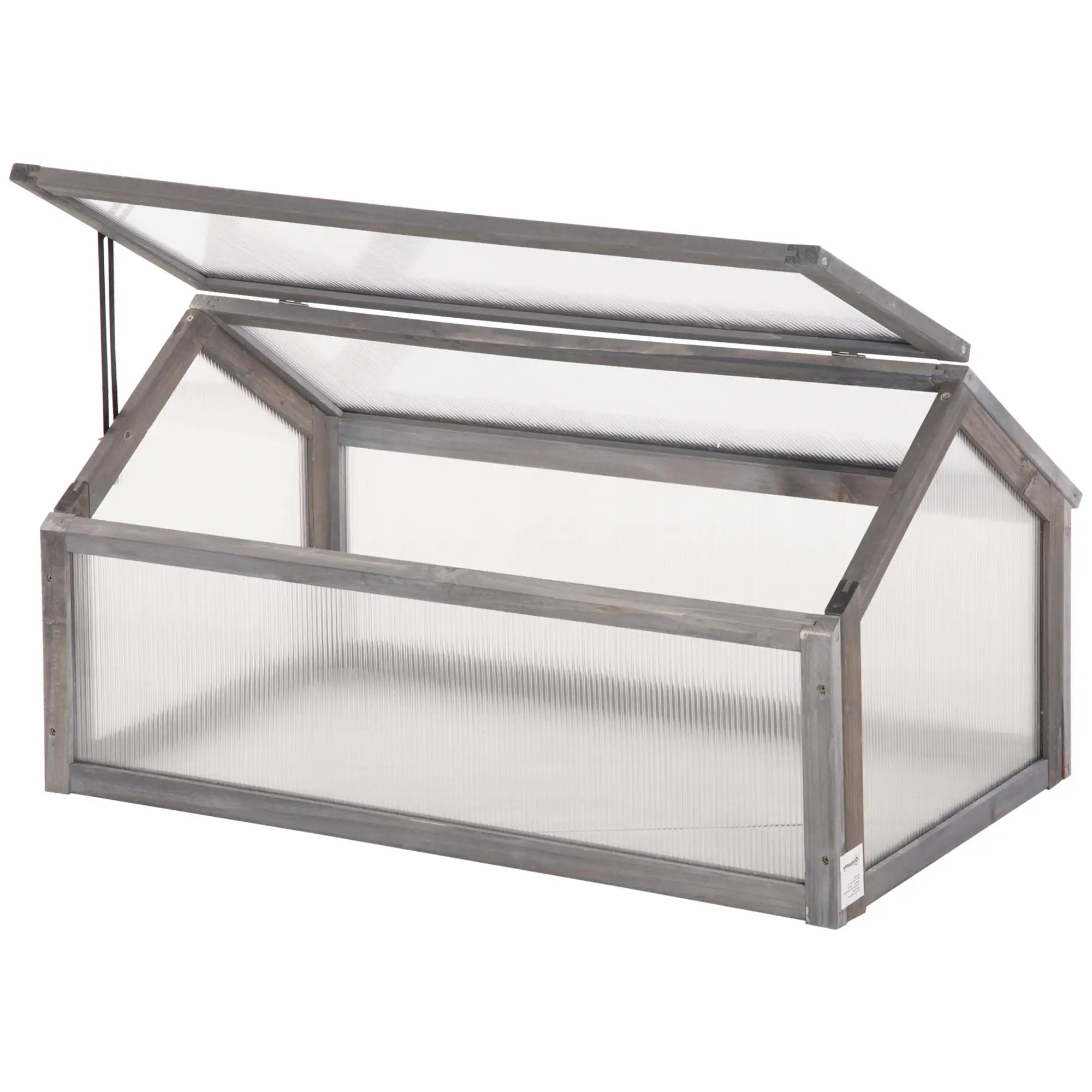 Portable Wooden Cold Frame Greenhouse, 35.5