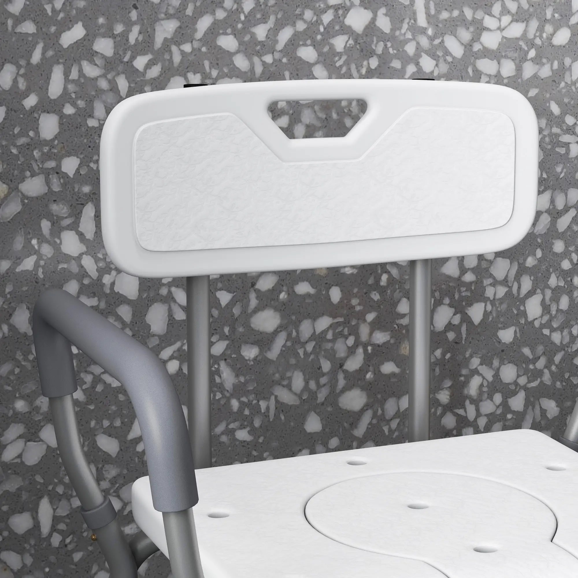 3-in-1 Shower Chair with Back, Adjustable Commode, Raised Toilet Seat Bath Chairs at Gallery Canada