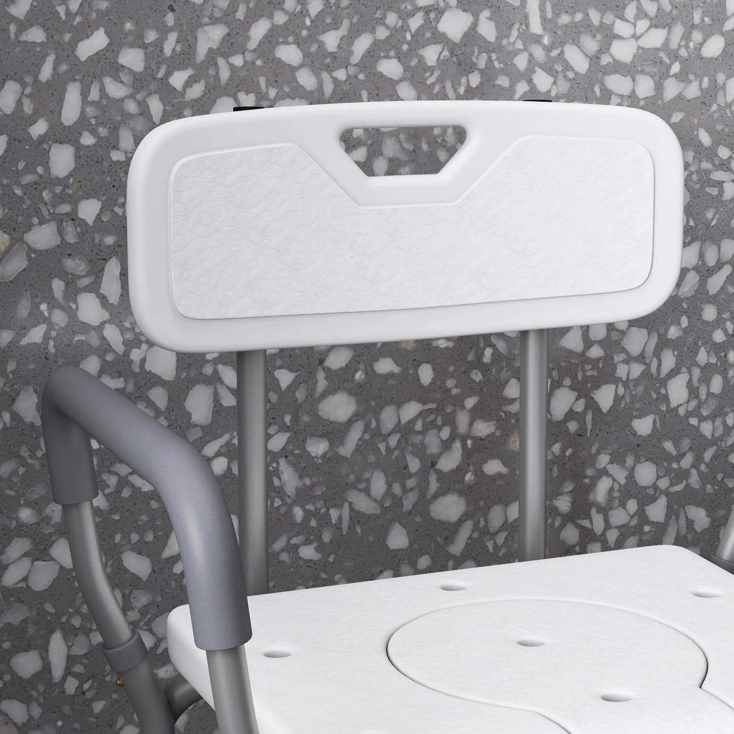 3-in-1 Shower Chair with Back, Adjustable Commode, Raised Toilet Seat Bath Chairs at Gallery Canada