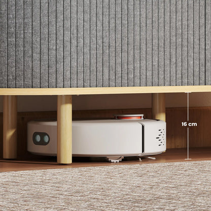 47" Buffet Cabinet, Tambour Sliding Doors, Fluted Sideboard, Grey Bar Cabinets at Gallery Canada