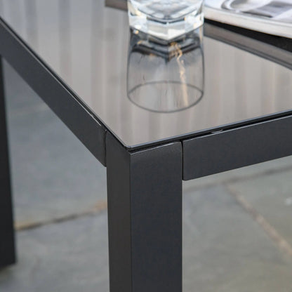 4pc Patio Furniture Set, Aluminum Frame, PE Rattan, 2 Sofas, 1 Loveseat, Coffee Table, Tempered Glass Top, Black, Grey Patio Furniture Sets at Gallery Canada