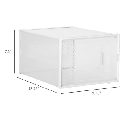 18 Pack Shoe Storage Boxes, Clear Plastic Stackable Organizers Shoe Storage Cabinets & Racks at Gallery Canada