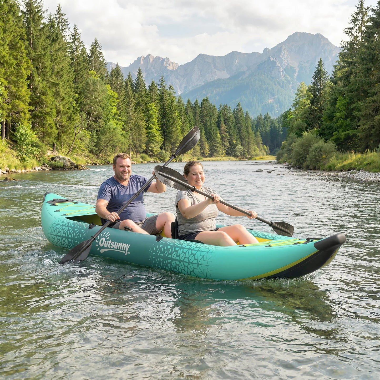 Inflatable Paddle Board, 12'6"x37", 506lbs, Yellow and Grey Water Sports & Boating Supplies at Gallery Canada