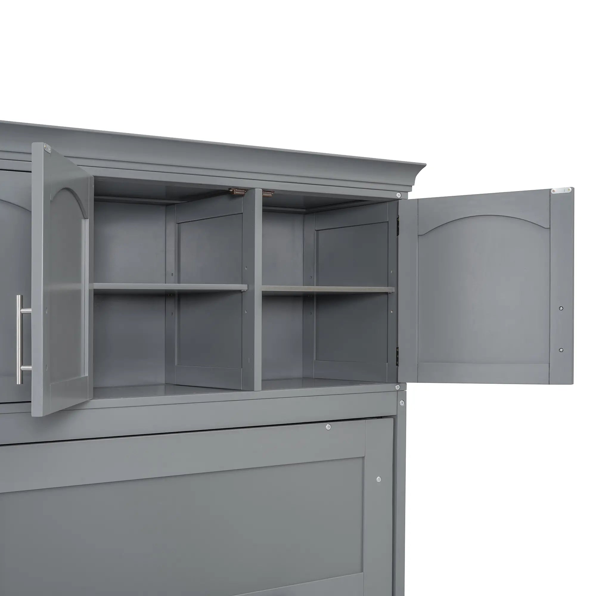 Murphy Bed with Storage, Space-saving Wall Bed, 117.5
