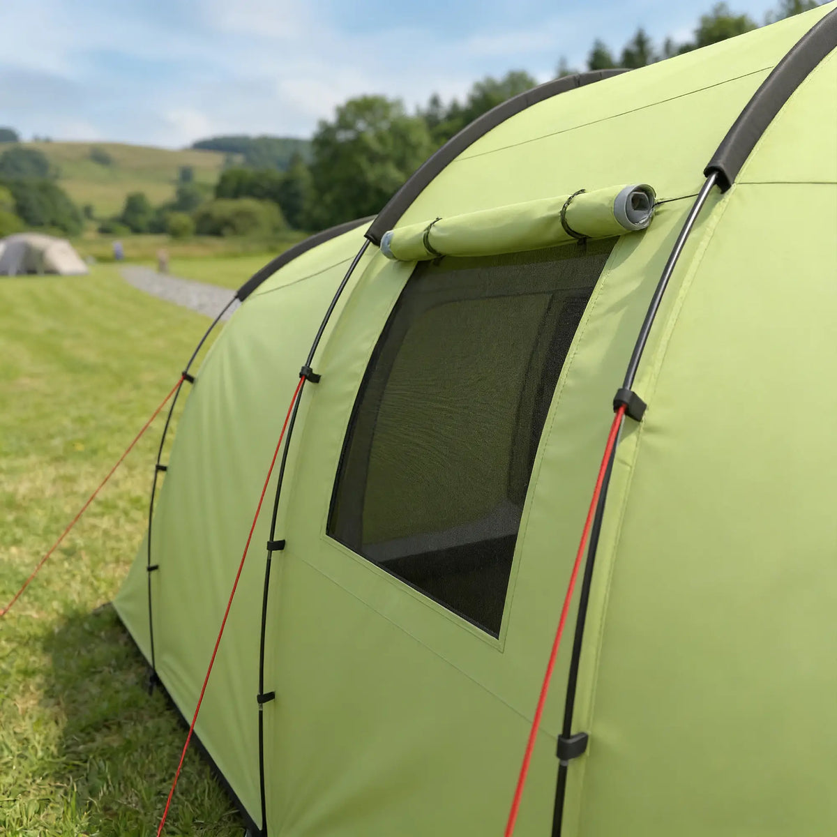 6 Person Camping Tent With Porch, 2 Bedroom Living Room, Light Green Camping Tents at Gallery Canada