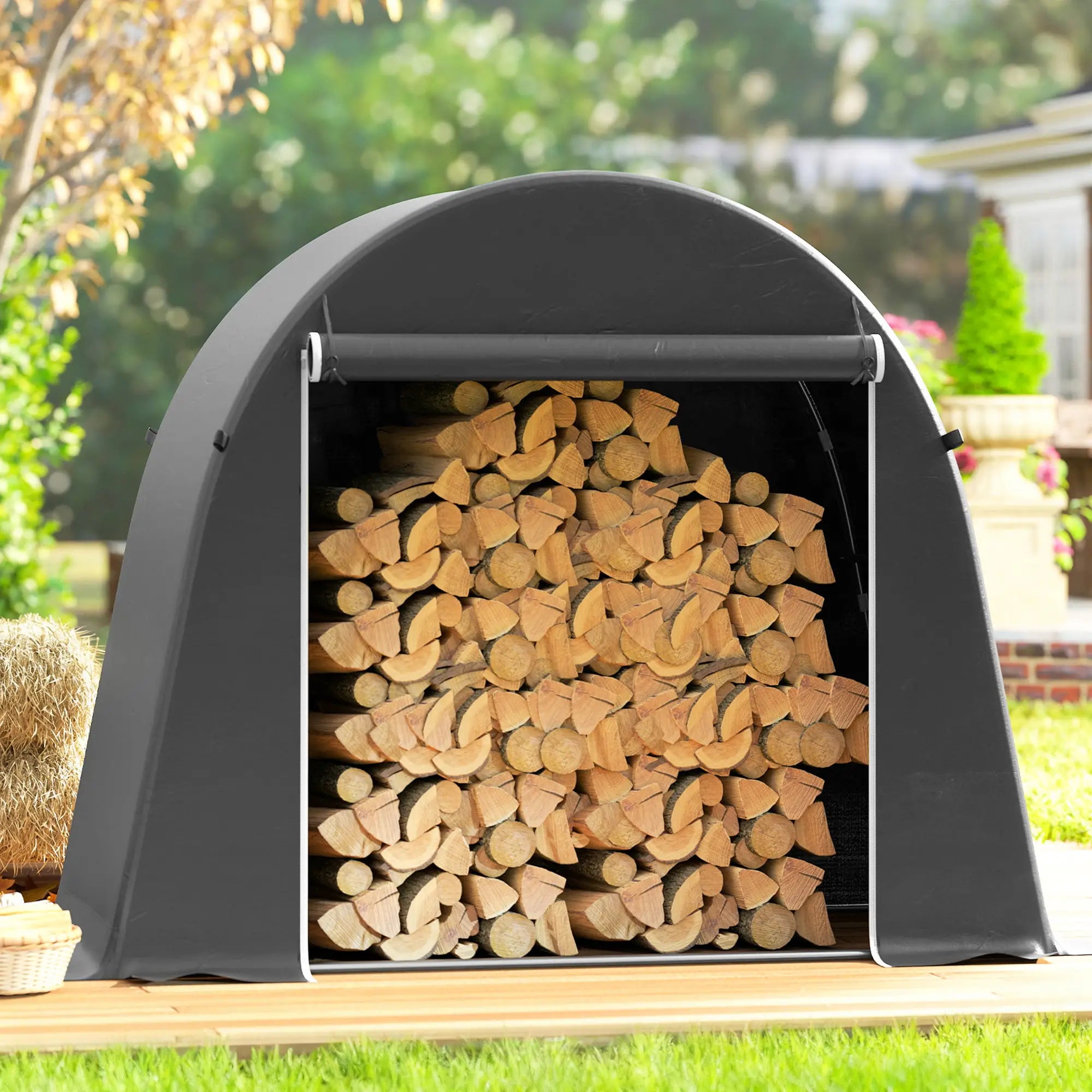 8' x 4' Portable Shed, Waterproof Bike Tent, Roll-Up Zipper Door Sheds at Gallery Canada