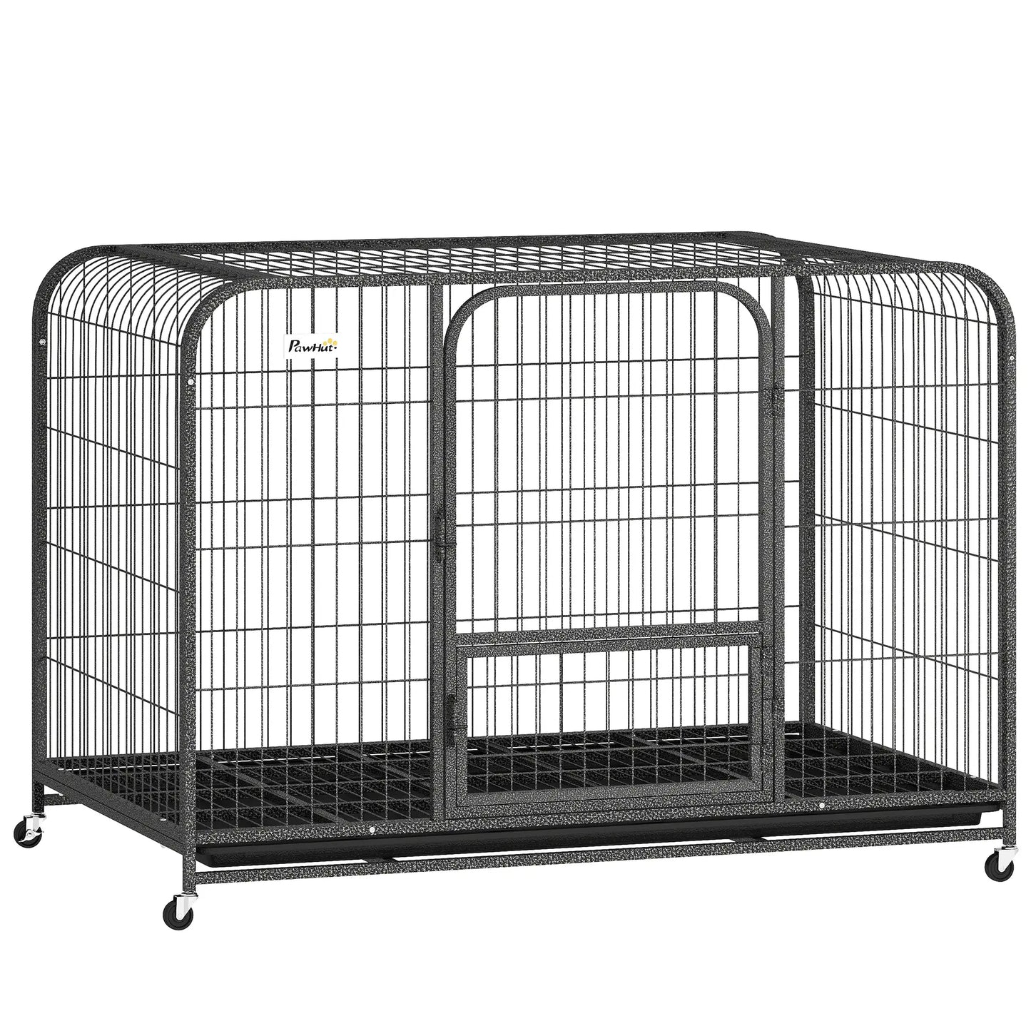48 Inch Heavy Duty Dog Crate, Large Metal Cage, Lockable Wheels, Removable Tray Dog Cages & Crates at Gallery Canada