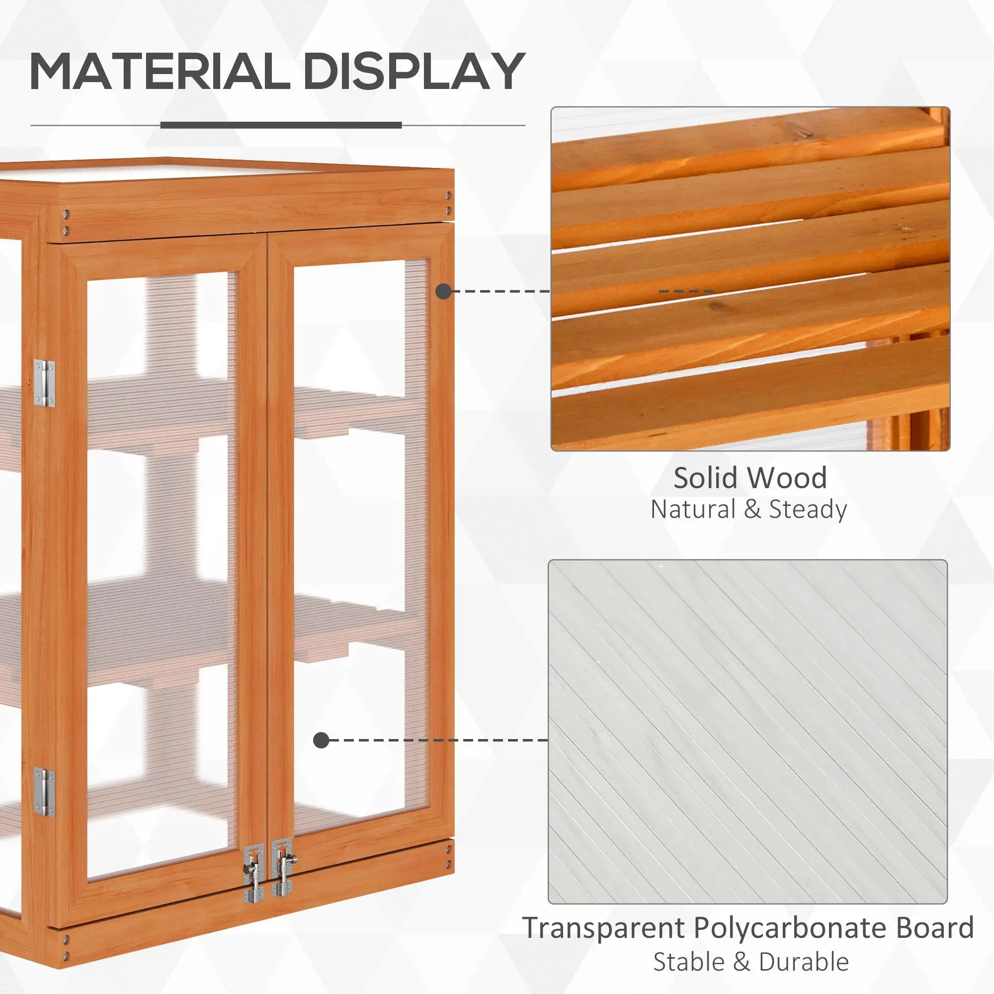 Wooden 2 Tier Cold Frame Greenhouse, 22.8
