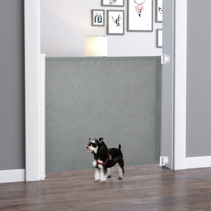 Retractable Pet Safety Gate, Flexible for Stairways Doorways, Grey Houses, Kennels & Pens at Gallery Canada