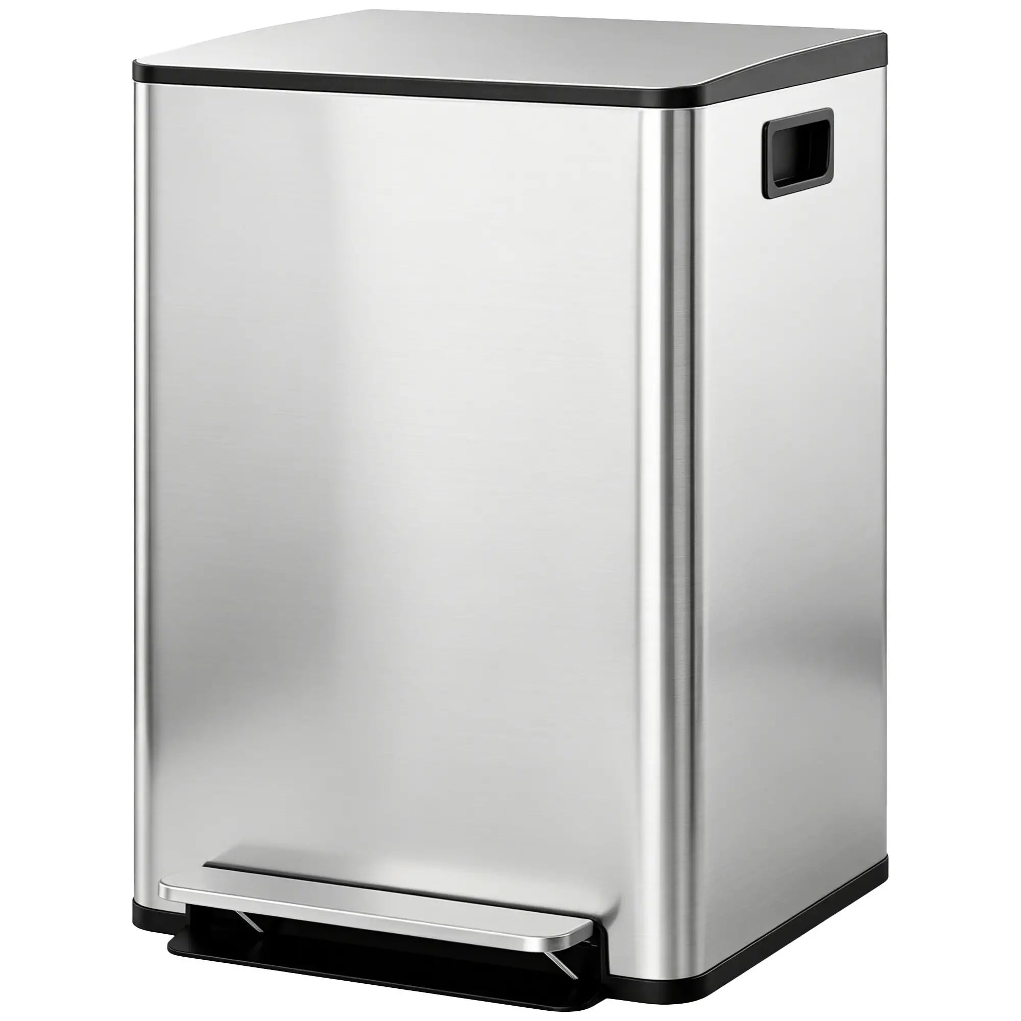 2 x 30L / 7.9 Gallon Dual Trash Can with Removable Inner Buckets and Handles for Kitchen, Office, Bathroom, Silver Household Supplies at Gallery Canada