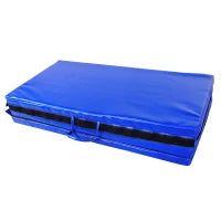 4'x8'x2" Folding Gymnastics Tumbling Mat, Exercise Mat with Carrying Handles for Yoga, MMA, Martial Arts, Stretching, Core Workouts, Dark Blue Gymnastics Mats at Gallery Canada