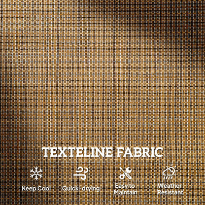 Outdoor Steel Glider Bench, Sling Fabric Swing Chair, Brown Outdoor Gliders at Gallery Canada