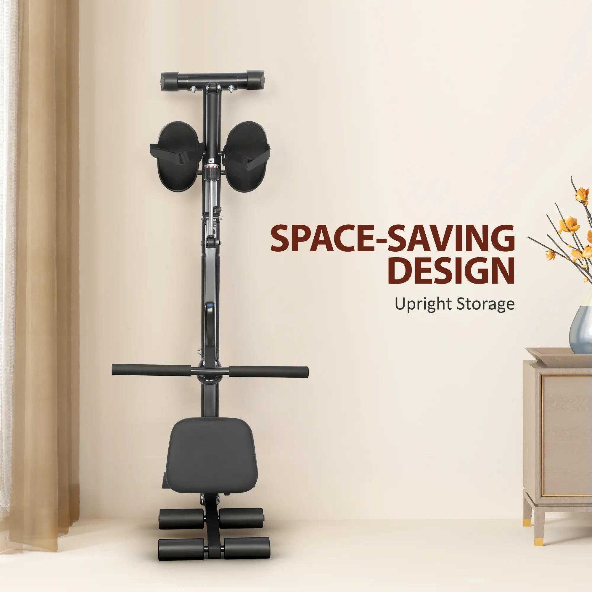 Hydraulic Rowing Machine with LCD Monitor, Sit-Up Function for Home Gym, Black Aerobic Equipment at Gallery Canada