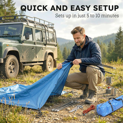 SUV Car Awning Camping Tent, 3000mm Waterproof, Light Blue Camping Tents at Gallery Canada