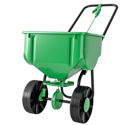 40L Walk-Behind Broadcast Spreader, 8.5" Wheels, 132 LB Capacity Garden Accessories Green at Gallery Canada