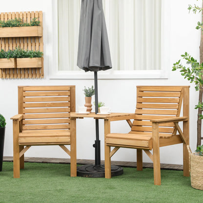 3Pcs Outdoor Bench Set, Backyard, Balcony, Light Brown Outdoor Benches at Gallery Canada