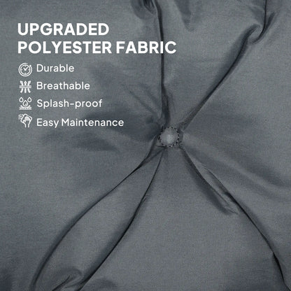 Porch Swing Cushion, Garden Bench Cushion with Backrest, Non-Slip, 39.4" x 38.6", Dark Grey Patio Chair Cushions at Gallery Canada