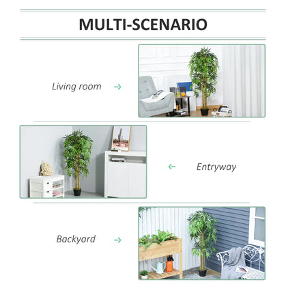 Set of 2 5FT Artificial Bamboo Trees in Pot, Home Office Decor, Green Artificial Trees at Gallery Canada