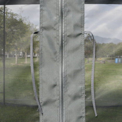 10' x 10' Steel Outdoor Gazebo, Removable Mesh Curtains, Grey Gazebos at Gallery Canada