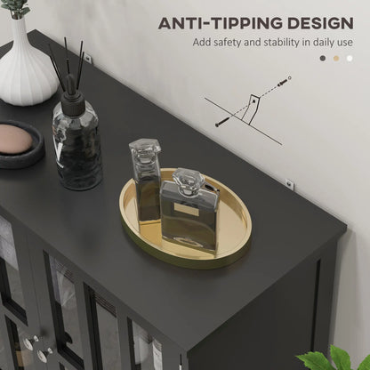 Modern Kitchen Buffet Cabinet, 2 Doors, Dining Room Sideboard, Black Bar Cabinets at Gallery Canada